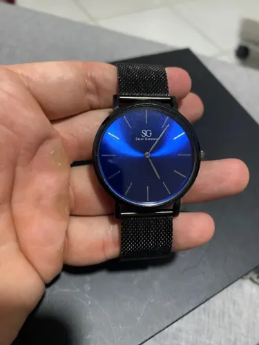 Relógio Masculino Preto Saint Germain Houston Full Blue 40mm