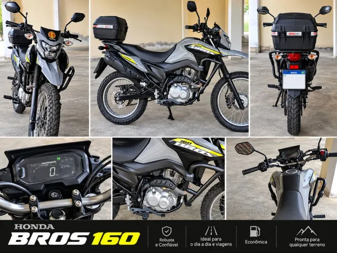 Honda Bros 160 2026 Completa + Baú GIVI - Muito Nova