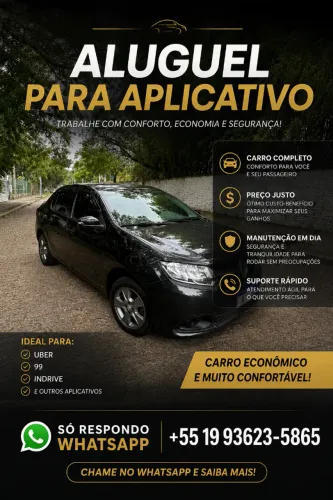 Aluguel de Carro para App/Uber/99