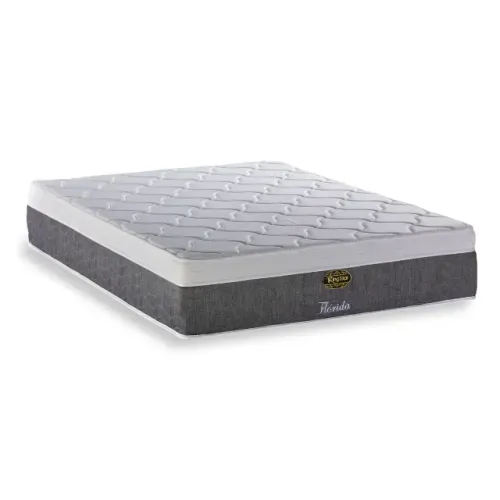 Colchão King Star Com Base Baú King Cinza com Branco