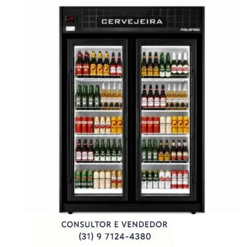 Cervejeira 2 Portas Polo Frio com LED Nova