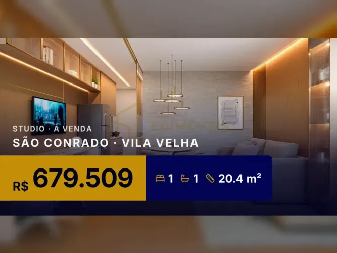 Oportunidade única: Studio na quadra do mar em São Conrado, Vila Velha!