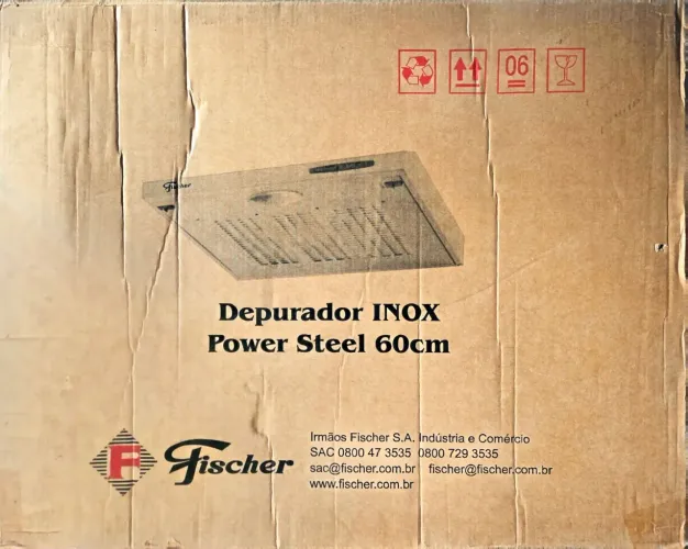 Depurador ou Exaustor de Parede Fischer Power Steel 60 cm