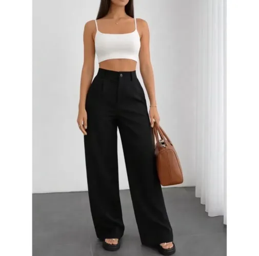 calça pantalona preta