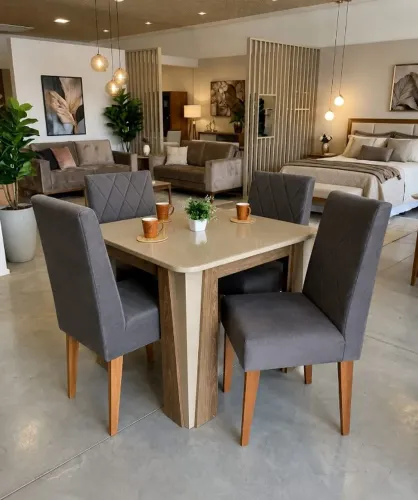 mesa de jantar // com 4 cadeiras entrega imediata