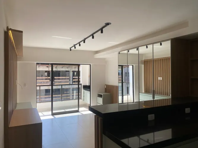 Studio com varanda gourmet e lazer no terraço para locação