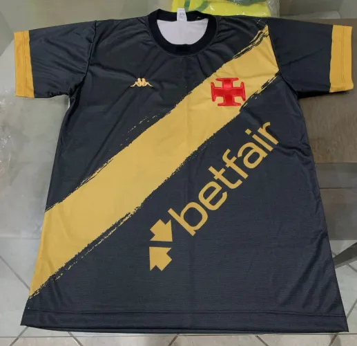Camisa Vasco Betfair Preta e Dourada