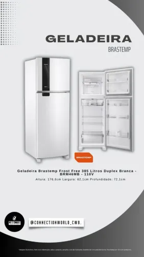 Geladeira Brastemp Frost Free 385 Litros Duplex Branca<br>- BRM46MB
