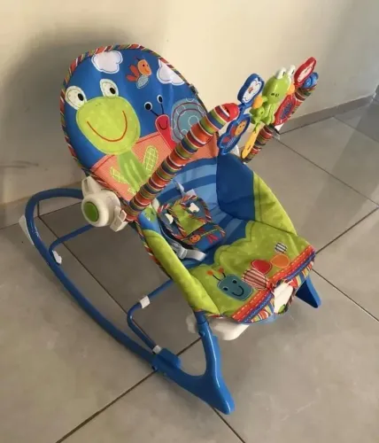 Cadeirinha Descanso Bebe Musical Maxi Baby Até 18kgs Azul