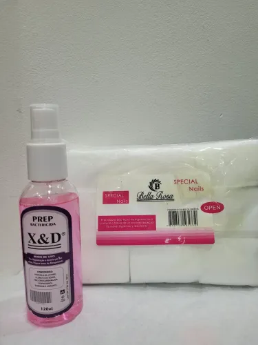 Kit Prep Bactericida e Algodão Prensado