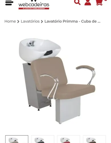 lavatorio ceramica branco com mono comando e aquecimento e poltrona couto sintetico.