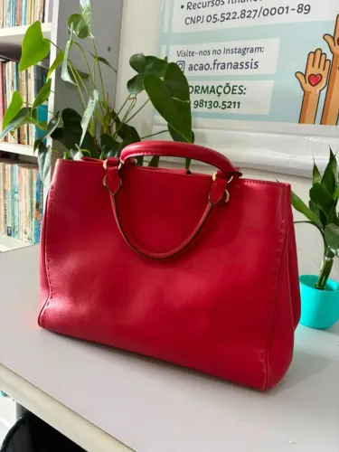 Bolsa Feminina Carolina Herrera Vermelha Seminova
