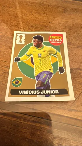 FIGURINHA VINI JÚNIOR DOURADA RARA!!