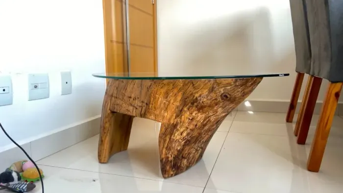 Mesa De Centro Em Cedro Maciça Madeira de Demolição Alto Padrão