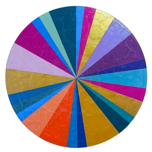 Quadro mandala decorativo em MDF com Resina 