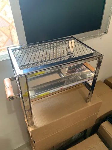 Churrasqueira Móvel Inox Aço Inoxidável para 6 Pessoas