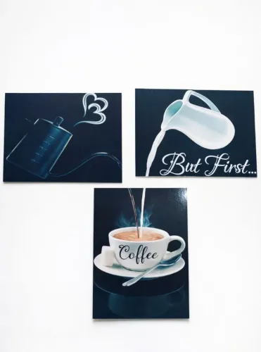 Kit quadros para cozinha e cantinho do café A4 personalizados  
