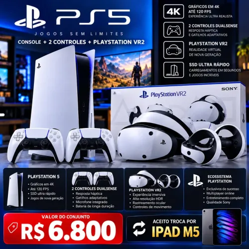 Ps5 slim + óculos VR2