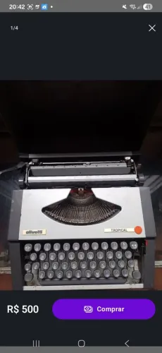 Maquina de escrever antiga 