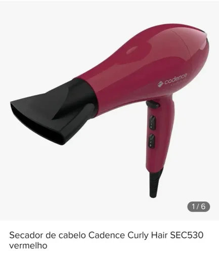 Secador de cabelo Cadence Curly Hair SEC530 vermelho