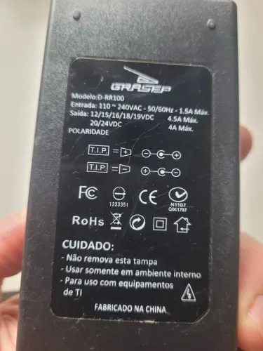 Carregador Universal notebook etc Grasep D-RR100, 120W 12v a 24v