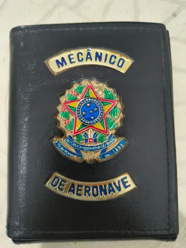 CARTEIRA COURO MECÂNICO DE AERONAVE 