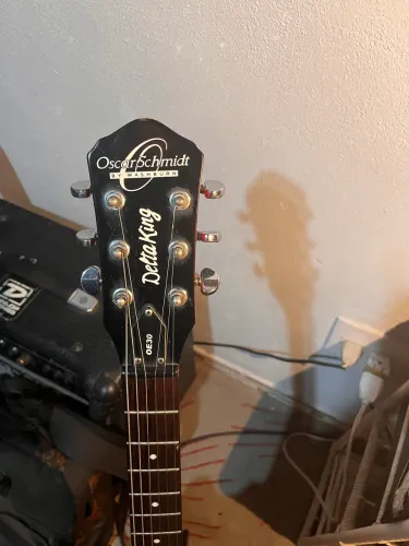Guitarra Semi-Acústica Oscar Schmidt by Washburn OE30 Delta King - Vermelha (Usada)