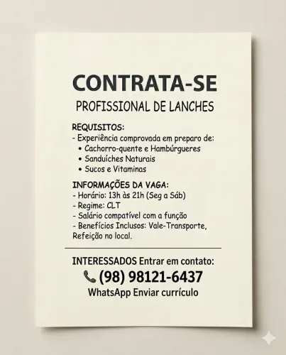 Profissional de lanches