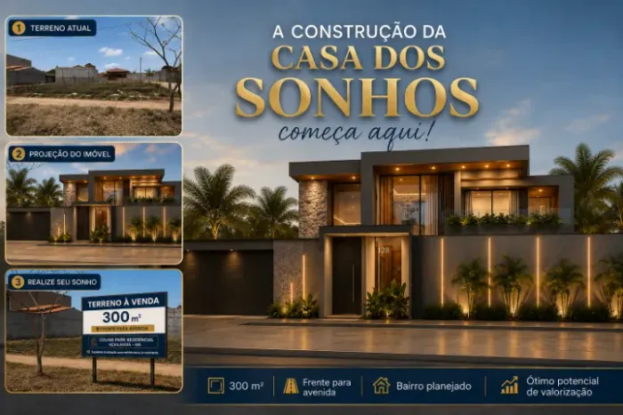 Vendo Lote 300,00 m², frente p/ avenida - Colina Park Residencial - Açailândia