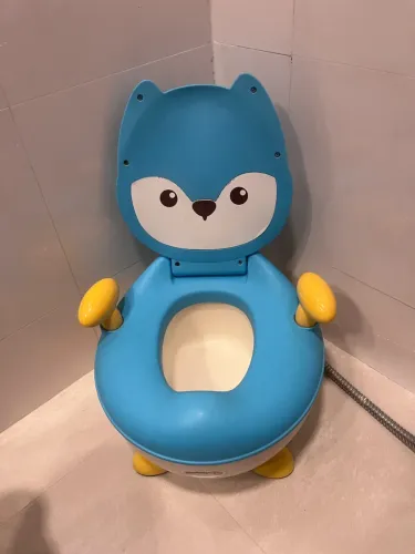 troninho fox potty safety 1st cor azul e branco raposa