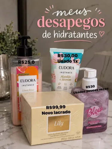 Meus Desapegos de Hidratante 