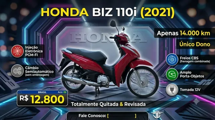 A MAIS ECONÔMICO DA HONDA Biz 110i