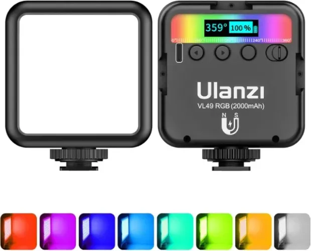 Ulanzi luz RGB para câmera/smartphone/tripé fill light vl49