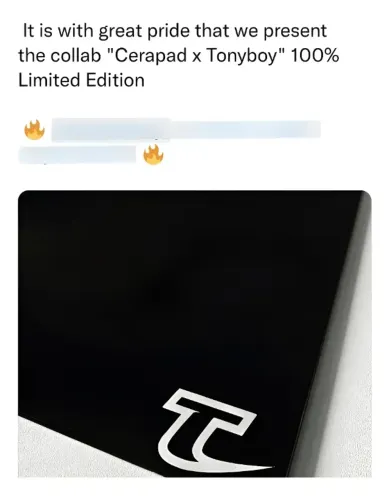 MOUSE PAD DE VIDRO CERAPAD KIN Tonyboy Edition Novo Lacrado Raridade