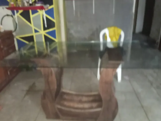 Mesa grande de vidro