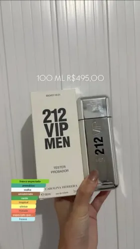 Perfume 212 Vip Men 100ml EDT Tester