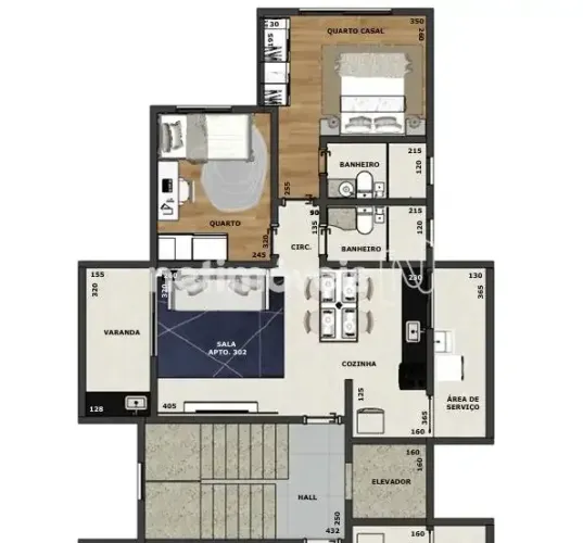Apartamento de 2 quartos à venda no Indaiá!