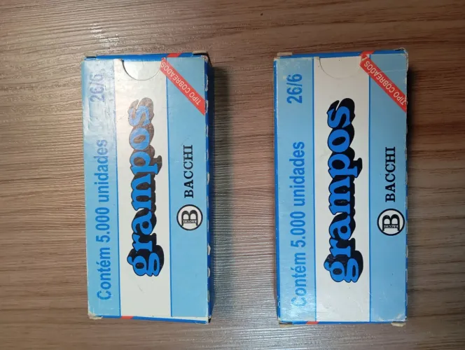 Grampos Bachi Grampos 26/6 - 2 Caixas com 5.000 Unidades Cada