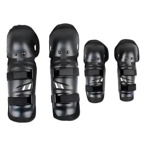 Conjunto Joelheira Cotoveleira Articulada Bike Moto Segurança Esporte