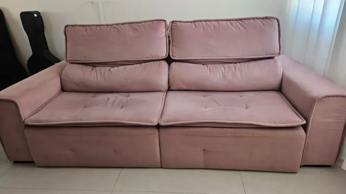 Sofá Retratil e Reclinavel 2,50 Silvia Designer / Muito confortável