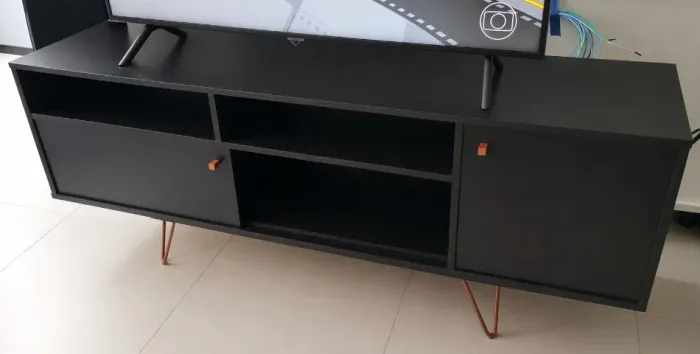 Rack madeira preto fosco perfeito estado