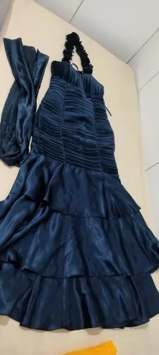 Vestidos de festa azul P e m