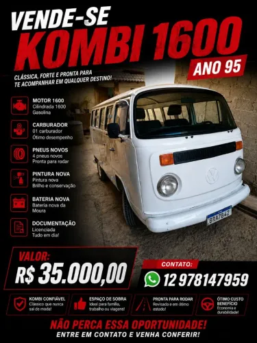 Volkswagen Kombi Standard/ Luxo/ Serie Prata 1995