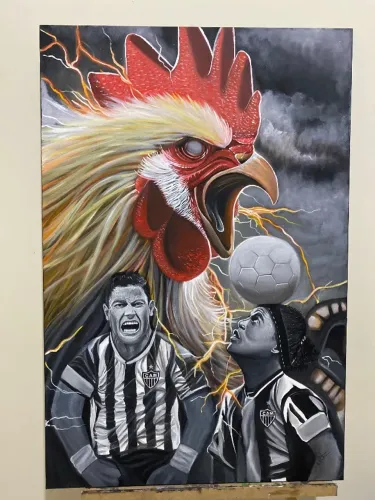 Quadro em pintura acrílica 