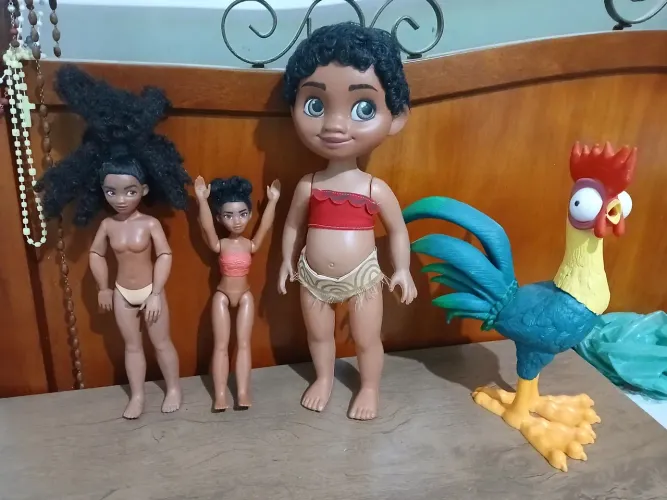 Lote moana com galo Hei Hei Disney !