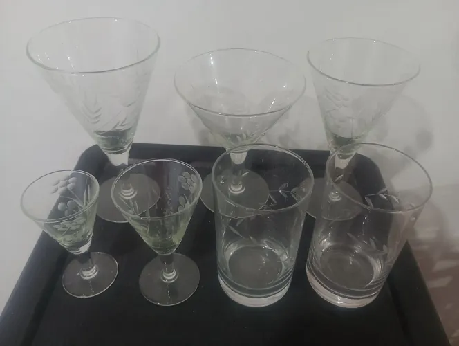 Taças de cristal anos 70