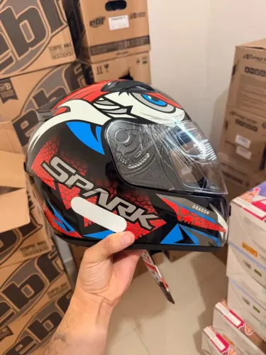 Capacete Spark Dragon Vermelho Ebf Tamanho 56 58 Novo na Caixa