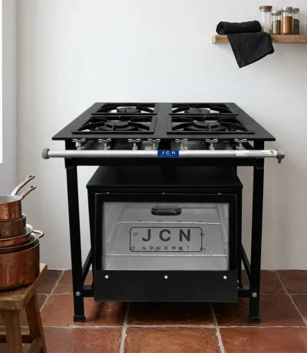 Fogão Industrial 4 bocas com Forno, NOVO JCN, baixa pressão