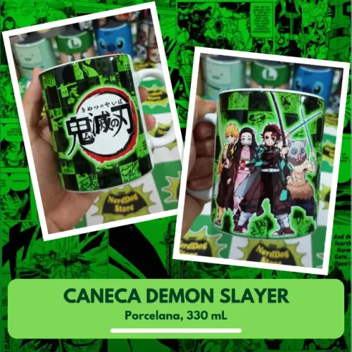 Caneca (Porcelana) Demon Slayer - NerdDog Store - Kimetsu No Yaiba Tanjiro Nezuko Zenitsu