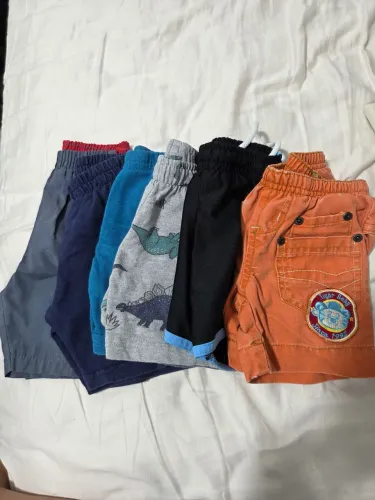 Kit 6 shorts menino 1-2 anos - verão